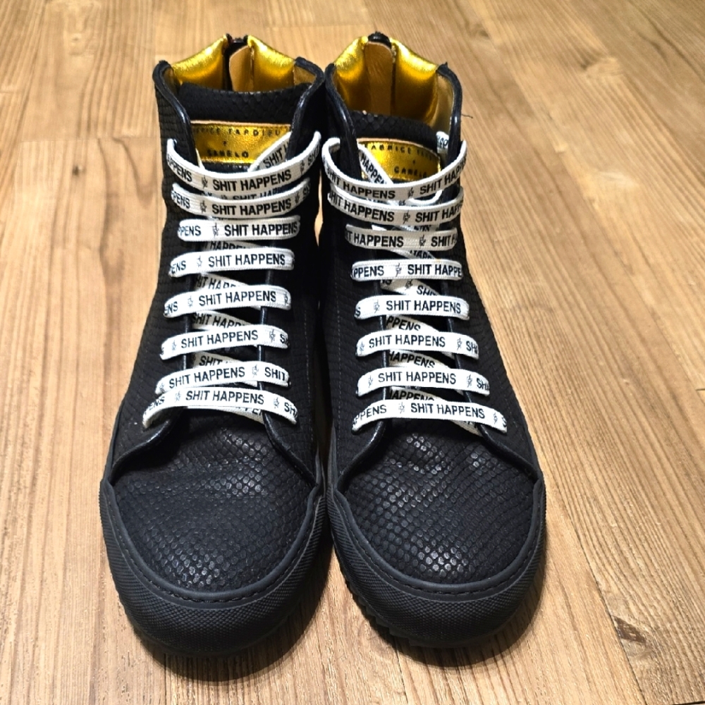 Fabrice Tardieu x Canelo Alvarez "I Am Mexico" Black Leather High-Top  Sz 41